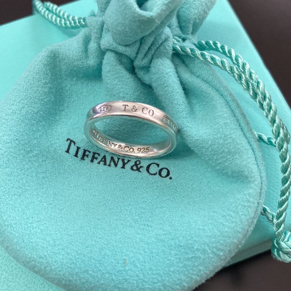 Authentic Tiffany & co 1837 narrow ring